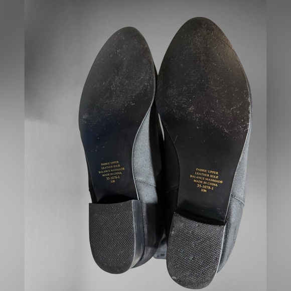 Womens Black Suede Slouchy Mid-Calf Boots Size 10M 3/4” Heel - Picture 15 of 15